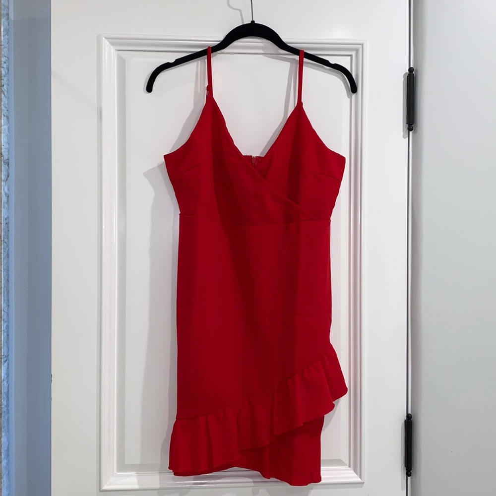 Red cocktail dress